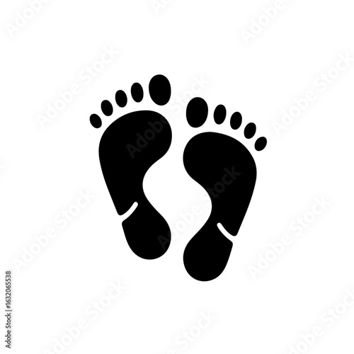 foot print silhouette, foot print vector

