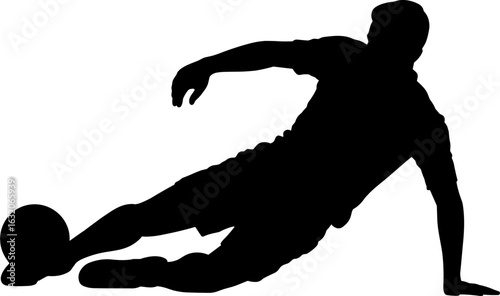 Soccer Ball Player Silhouette Vector Illustration
