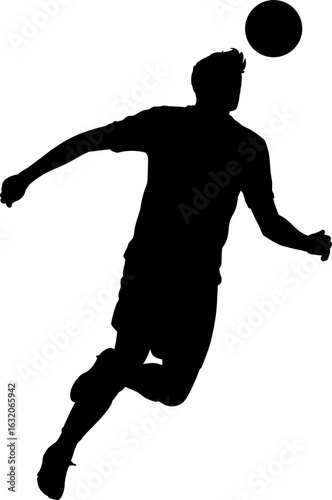 Soccer Ball Player Silhouette Vector Illustration