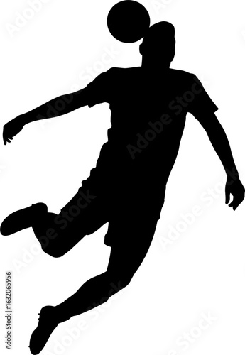 Soccer Ball Player Silhouette Vector Illustration