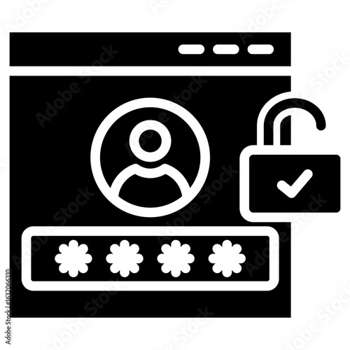 Authorization glyph icon