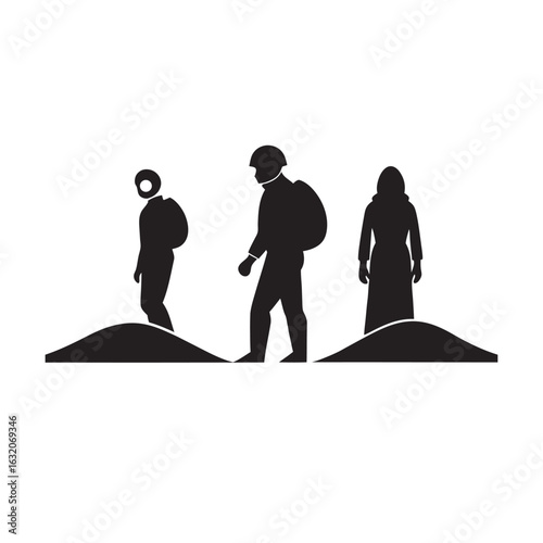 Mars Colony Human Selectees Silhouette