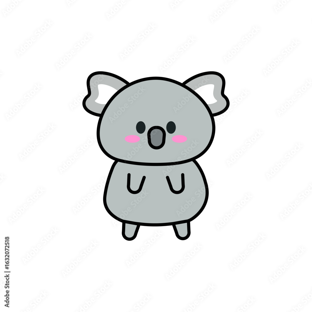 Fototapeta premium Cute koala illustration, kawaii koala baby