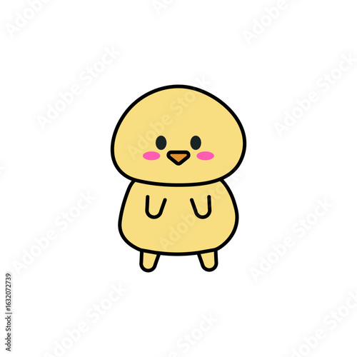 cute chicks illustration simple design 