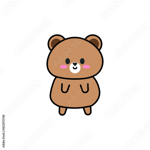 cute bear simple design, kawaii design bear