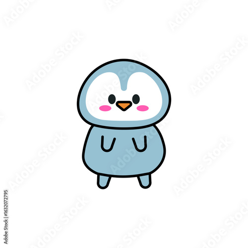 Cute penguin flat illustration