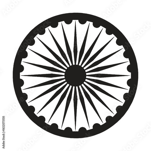 Ashoka Chakra Symbol – Indian Dharma Wheel with 24 Spokes