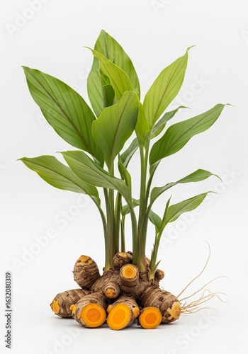 Curcuma Rhizome and Leaves for Herbal Medicine