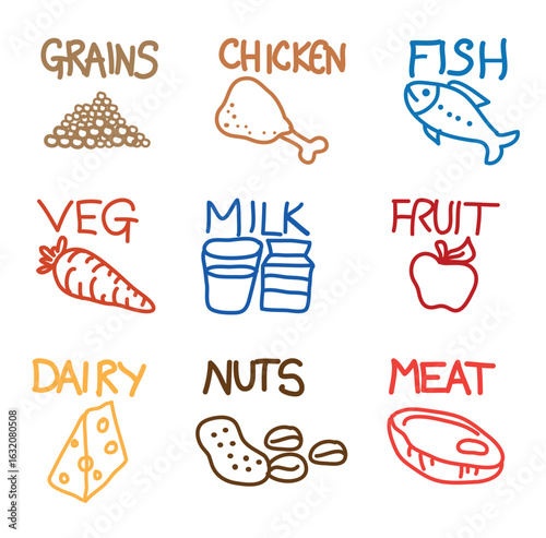 Food Doodle Icon Set