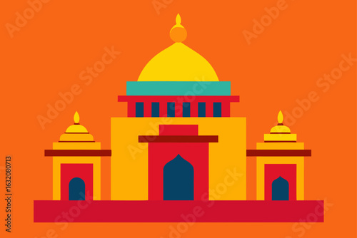 taj mahal vector illustration