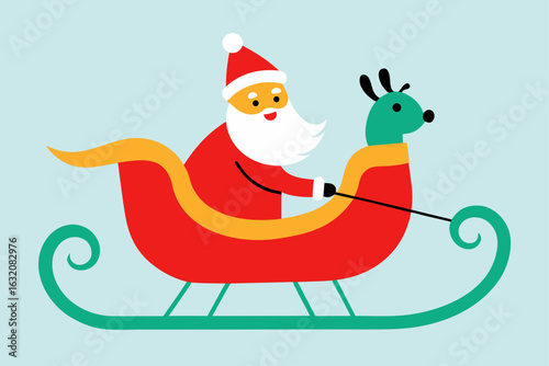 santa claus on a sledge