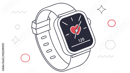 Smartwatch health tracker fitness wearable heart rate monitor activity tracker for healthy lifestyle design