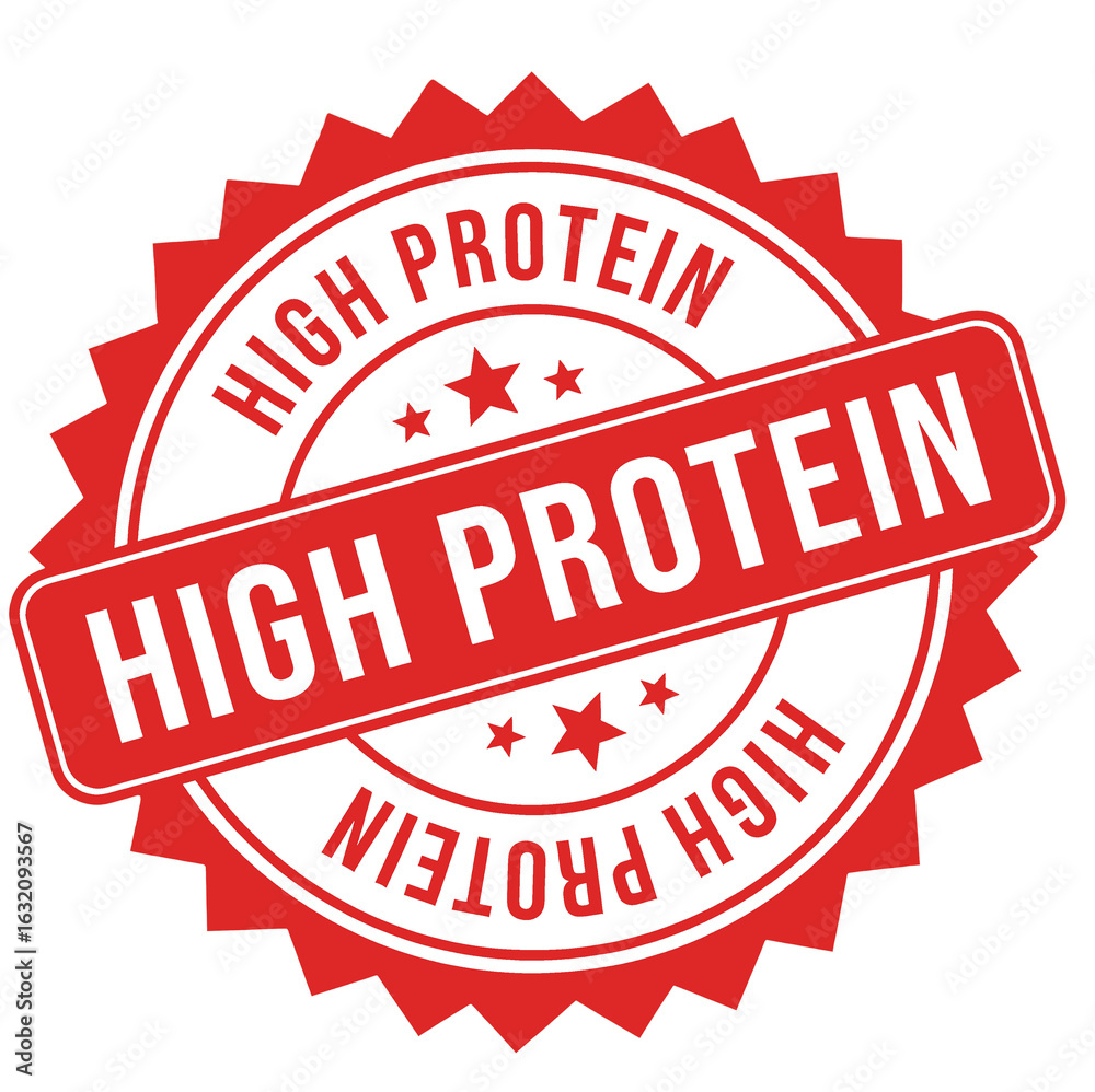 Obraz premium High protein high protein high protein high protein high protein high protein high protein label stamp