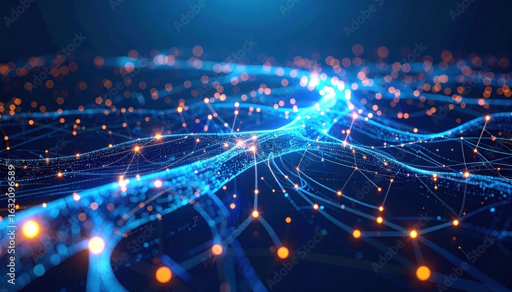 Obraz premium Abstract Digital Network Connection