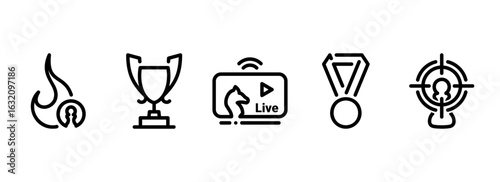 Icons for Strategic Gaming Competitions, Awards, and Live Events