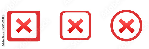 Free Download no buttons, Icons of cross mark, set of cross mark, set of cross icons, cross symbol, select icons, web, check box, vote, internet  - GFXLoad