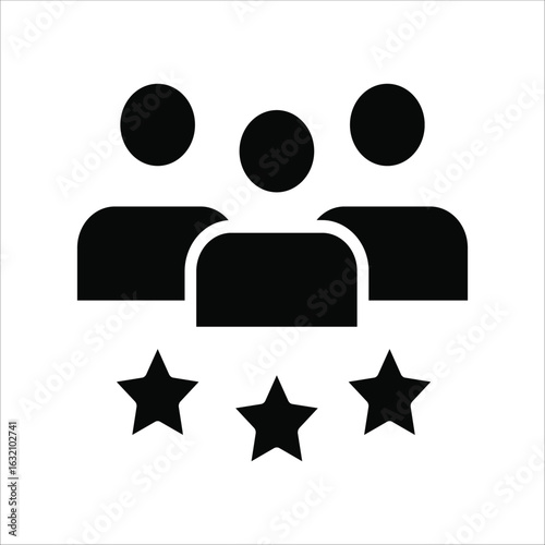 experts icons. simple solid vector illustration
