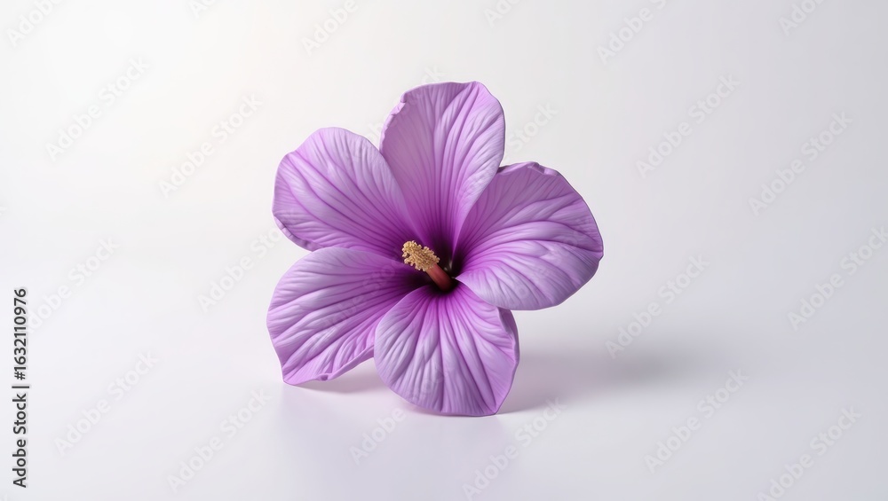 Obraz premium Close-up view of a single, vibrant purple flower.