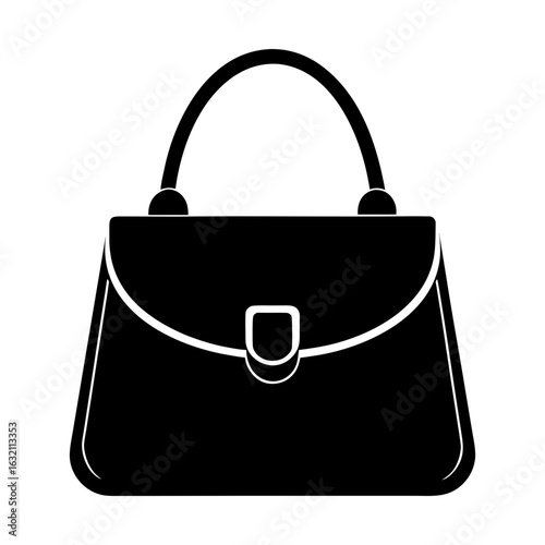 Fashionable handbag purse accessory stylish women elegance item silhouette