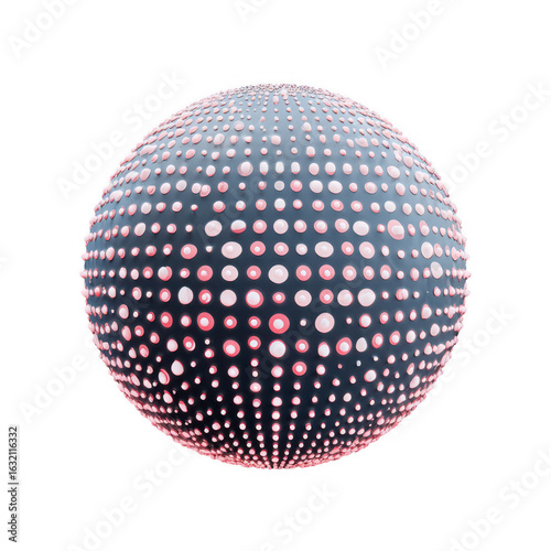 3D sphere with textured dots