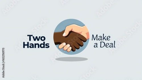 Diverse hands shaking, symbolizing agreement.