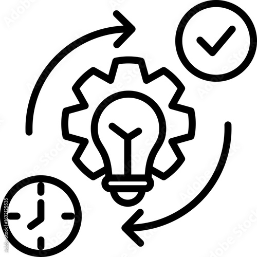 Process Improvement line icon