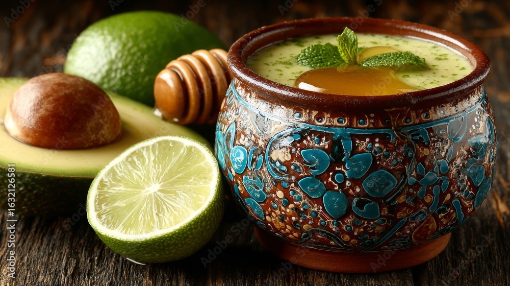 Creamy Avocado Smoothie with Honey and Mint Creamy Avocado Smoothie with Honey and Mint