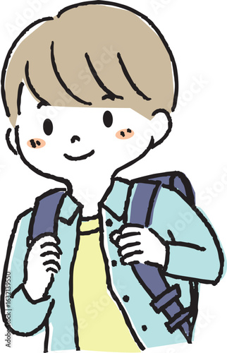 ランドセルを背負う男の子