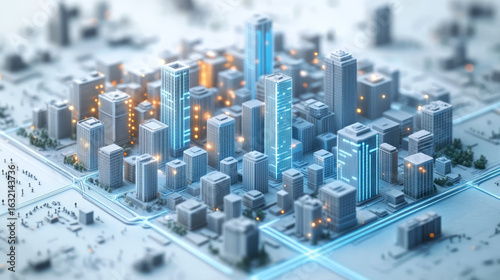 2.5D Miniature Model of a Future Digital Smart City Landscape