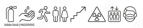 Health Protection Vector Outline Icon Set