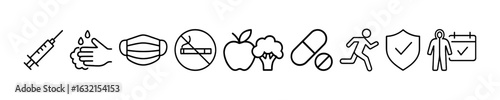 Healthcare Outline Vector Icon Set
