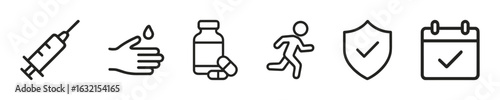 Healthcare Outline Vector Icon Set Bundle