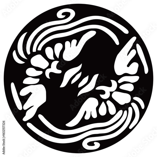 家紋です。有職鳳凰と言います。