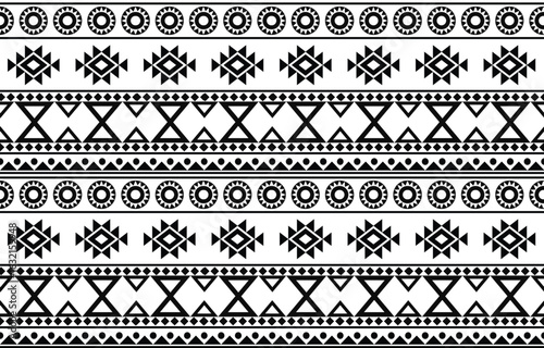 Ethnic abstract ikat art. Aztec ornament print. geometric ethnic pattern seamless  color oriental.  Design for background ,curtain, carpet, wallpaper, clothing, wrapping, Batik, vector illustration.