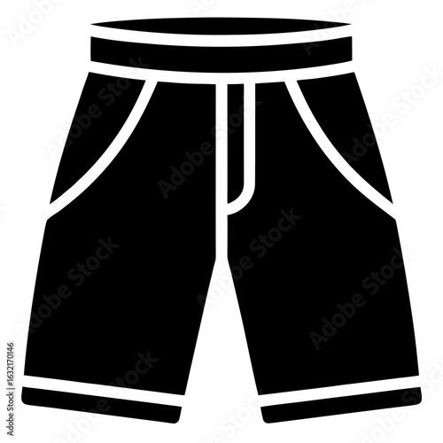 Bermuda shorts vector clean black silhouette design white background