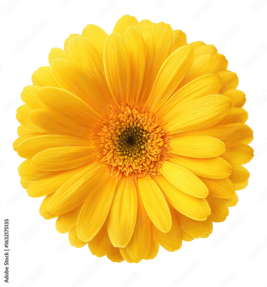 Obraz premium Close-up of a vibrant yellow gerbera daisy
