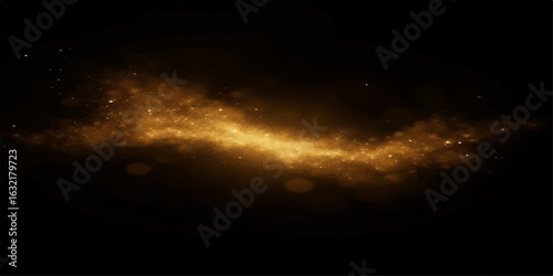 A sunlit cloudscape with the sun and moon in the sky