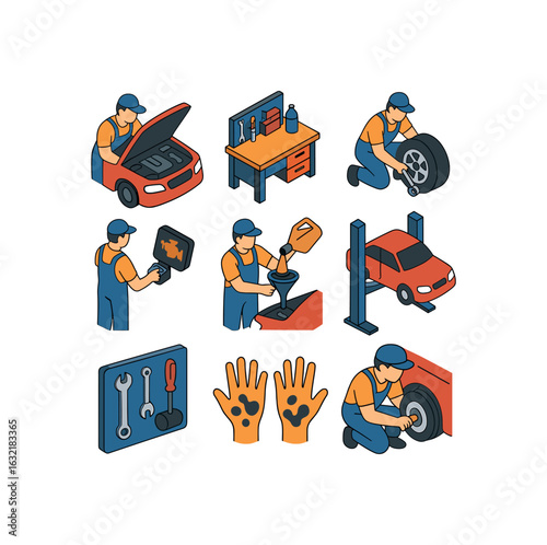 Mechanic Icon Set