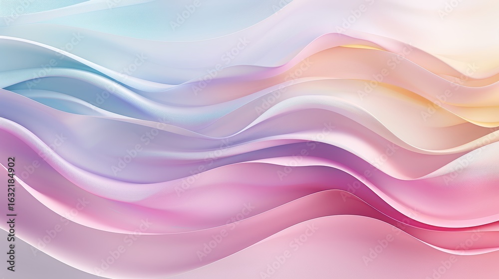 Fototapeta premium Abstract Waves of Colorful Soft Textures in Fluid Design