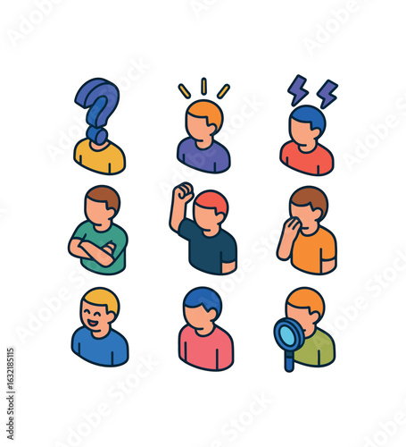Adolescence Moods Icons