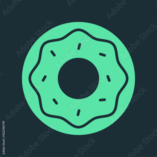 Donut trendy applicable important vector Illustration design exquisite colorful background
