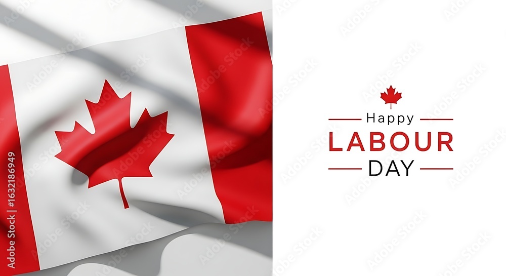 Obraz premium Celebratory Canadian Labour Day Flag Image