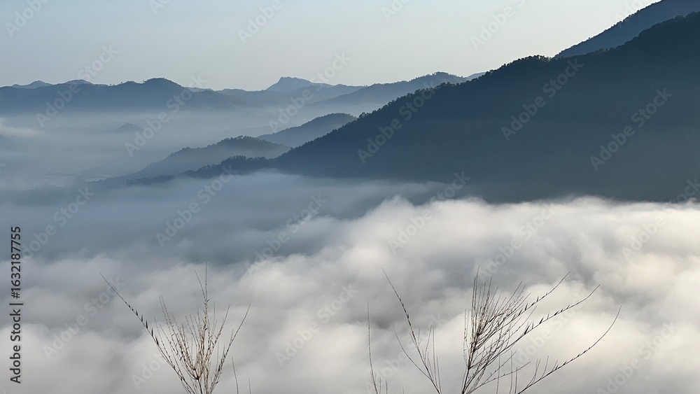 Obraz premium fog in the mountains