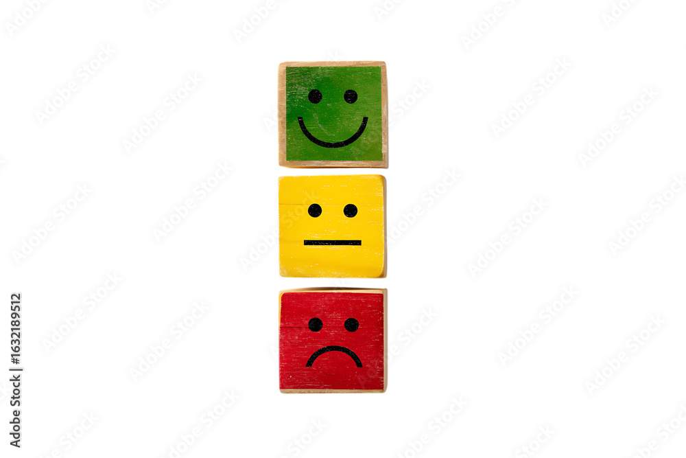 Obraz premium Mood rating, feedback, customer satisfaction, emoji scale