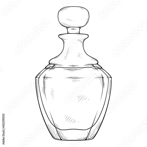 perfume line art hand drawn illustration