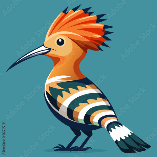 Download The Hoopoe Vector Arts Illustration Eps File For Design.