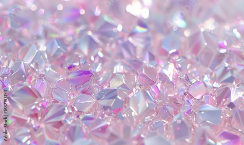 Pink purple crystals pile faceted gemstones shiny surface macro backdrop