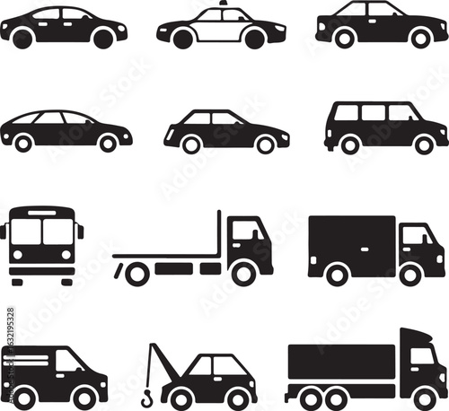 set of car icons