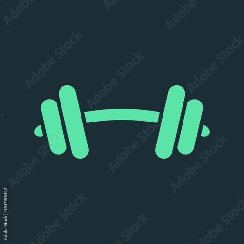 Dumbbell curve trendy applicable important vector Illustration design knockout colorful background