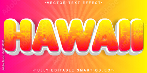  Tropical Hawaii Island Beach Paradise Style Vector Fully Editable Smart Object Text Effect